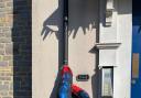 The stolen Spiderman scarecrow in Axminster