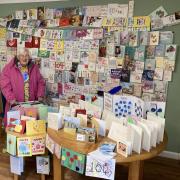 Jean with her birthday cards