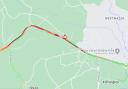 A35 closed due to fallen down tree