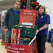 Tesco shoppers in Axminster donate toys to Axminster Waffle House