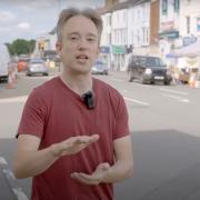 YouTuber Tom Scott visited Honiton to document the 2023 Hot Pennies.