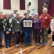 Some of the volunteers who help at a weekly Tea & Chat event run by Mandy Saunders, along with theatre volunteers Marion Nelson, and Cauline Cooling.