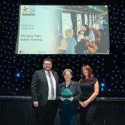 Large Visitor Attraction fo the Year - Josh Castree and Jenny Nunn, Seaton Tramway with Sponsor Bluesoup