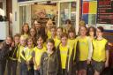 1st Honiton Brownies visit the Tesco store in the town.