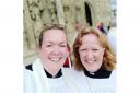 Rev Laura Selman (L) with her new curate Rev Sarah Mounoury (R