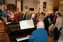 Rehearsals taking place by Axminster Choral Society.