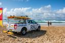 RNLI lifeguard truck on the beach