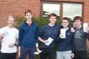 Happy Colyton Grammar students with their results