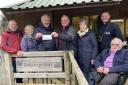 SVCT’s Chair Bernard Dunford hands a cheque for £8,000 to Cllr Geoff Jung
