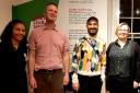 Gemma Girvan, THG Curator. Cllr Richard Jefferies, artist Mikhail Karikis, Catherine Causley, EDDC Climate Change Officer