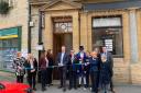 The official opening of the banking hub in Axminster