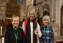 Rev. Ali Finch, the Bishop of Crediton The Rt. Rev. Jackie Searle and Mary Casey