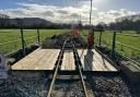 New bridge work and track layout at Seaton Tramway.