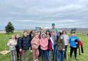 Children from Withycombe Raleigh helped plant a woodland near Lympstone.