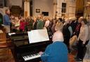 Rehearsals taking place by Axminster Choral Society.