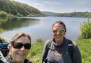 Devon mums Liz White, left, and Lisa Supple prepare to walk the 117-mile route across Dartmoor and Exmoor.