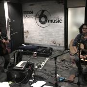 Joseph O’keefe and Cole Stacey’s on the BBC Radio 6 lounge. Credit Richard Duncan.