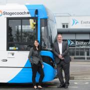 The new Stagecoach bus service at Exeter Airport.