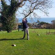 Driving off at Sidmouth Golf Club