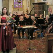 Soloist Elise Griffin at the Axe Vale Orchestra concert