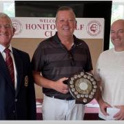 Captain Paul Willey with Winners Stuart Slater and Julian Phillips