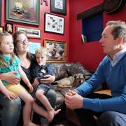 MP Richard Foord chats to a local family