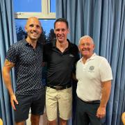 Richard Eves and Robert Tobin, pictured with Men’s Captain Paul Willey