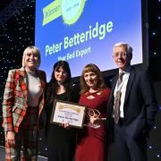 The team at Honiton Peter Betteridge picking up their award.