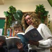 Students at Branscombe Primary School enjoy the new library