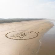 Sand art representing the lives lost on Devon and Cornwall's roads last year