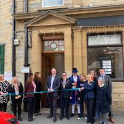 The official opening of the banking hub in Axminster