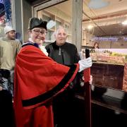 Axminster Mayor Jill Farrow opened the model railway