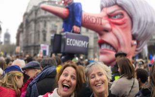 Helen and Claire Preston attended the 'Put it to the People' march in London. Picture: Helen Preston