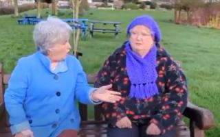 Mary Bowles and Val Christmas as 'Dotty and May' in Bus Pass Productions' video