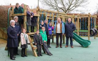 A new play area has been installed at Hawkchurch C of E Primary School